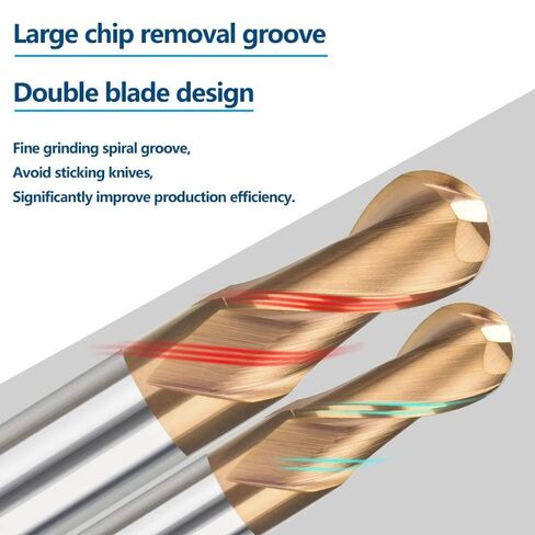 XCAN 2 فلوت الكرة نهاية مطحنة R0.5-R8.0 كربيد قاطعة المطحنة TiCN المغلفة نصف القطر راوتر بت in Kuwait