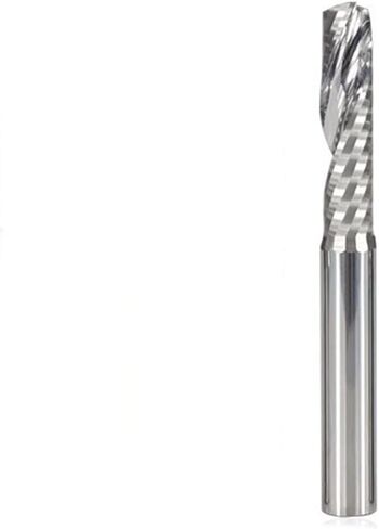 1 قطعة كربيد التنغستن واحد فلوت نهاية المطاحن دوامة القواطع 3.175 مللي متر-12 مللي متر عرقوب لقم تفريز CNC لقطع الألومنيوم (6x28x55 مللي متر) in Kuwait