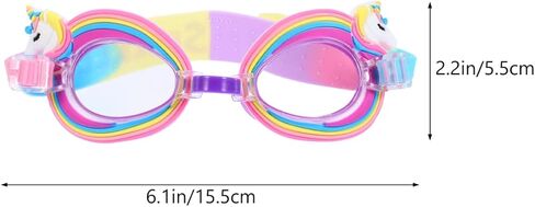PRETYZOOM Anti-Fog Swimming Goggles for Kids Cute Unicorn Design with Adjustable Strap Comfortable Silicone Fit Perfect for Toddlers Age 3-6, 6.10 X 2.16 X 1.57 Inches in Kuwait