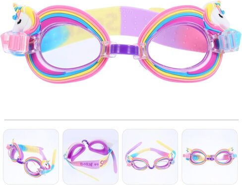 PRETYZOOM Anti-Fog Swimming Goggles for Kids Cute Unicorn Design with Adjustable Strap Comfortable Silicone Fit Perfect for Toddlers Age 3-6, 6.10 X 2.16 X 1.57 Inches in Kuwait