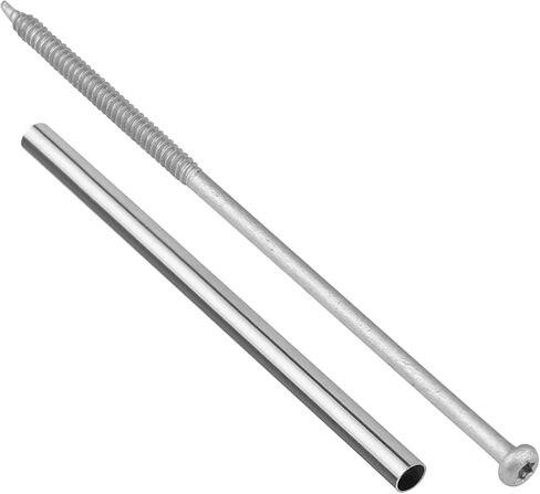 Xadnitu 10 Pieces 7" Gutter Screws with Stainless Steel Ferrules and Driving Tool for Eave Gutters Fastening, Fixing, Replacing or Gutter Guards Sagging Solution in Kuwait