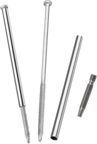 Xadnitu 10 Pieces 7" Gutter Screws with Stainless Steel Ferrules and Driving Tool for Eave Gutters Fastening, Fixing, Replacing or Gutter Guards Sagging Solution in Kuwait