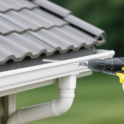 Xadnitu 10 Pieces 7" Gutter Screws with Stainless Steel Ferrules and Driving Tool for Eave Gutters Fastening, Fixing, Replacing or Gutter Guards Sagging Solution in Kuwait