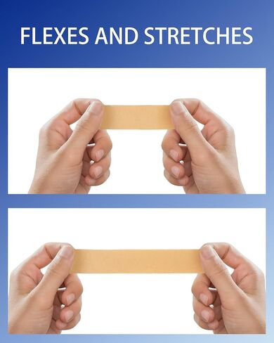 شريط CAREUS فائق المقاومة للماء، خالٍ من اللاتكس، شريط طبي رغوي مرن - 2.54 سم × 5 ياردات، يؤمن الضمادات ويحافظ على الجروح جافة ومرنة وطويلة الأمد - مجموعة 4 لفات للعناية بالجروح in Kuwait