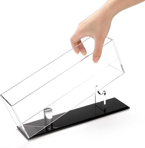 Tebery Acrylic Knife Display Case, Clear Military Pocket Knife Storage Box Stand, Knife Collection Showcase Stand with Removable Cover, Knife Case Holder for Home Decor in Saudi Arabia