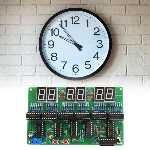 Professional Digital Clock Circuit Board Set With 6 Digit Display For Electronics Engineering Students And Hobbyists Laboratory Digital Timer Circuit in Saudi Arabia