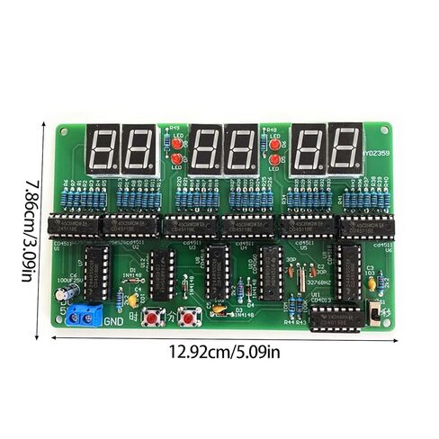 Professional Digital Clock Circuit Board Set With 6 Digit Display For Electronics Engineering Students And Hobbyists Laboratory Digital Timer Circuit in Saudi Arabia