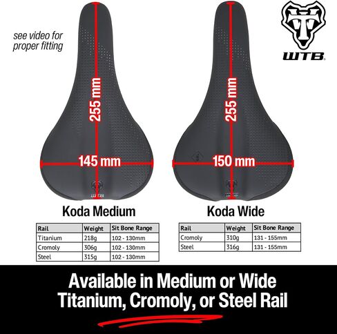WTB Koda Medium Cromoly Black Saddle in Kuwait