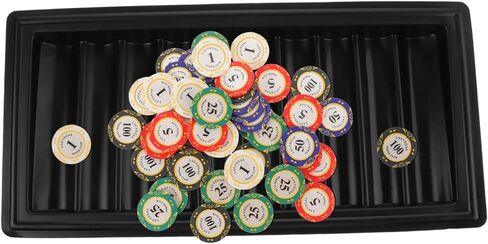 Toyvian Portable Acrylic Poker Chip Tray Transparent Storage for Chips Efficient Organization for Game Tables for Home and Night Parties Holds in Saudi Arabia