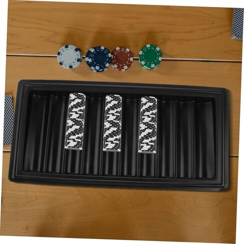 Toyvian Portable Acrylic Poker Chip Tray Transparent Storage for Chips Efficient Organization for Game Tables for Home and Night Parties Holds in Saudi Arabia