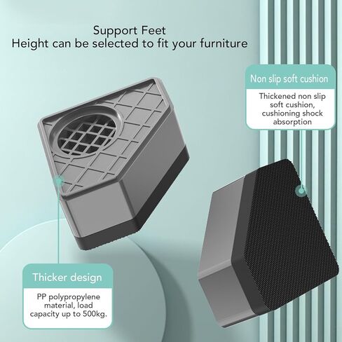 وسادات مضادة للاهتزاز للغسالة، 4 قطع وسادات مضادة للانزلاق، قاعدة غسالة مقاومة للضوضاء، مقاومة للصدمات 3.1 بوصة، مثبت غسالة ومجفف عالمي يدعم القدم لوقف الحركة أثناء المشي in Kuwait