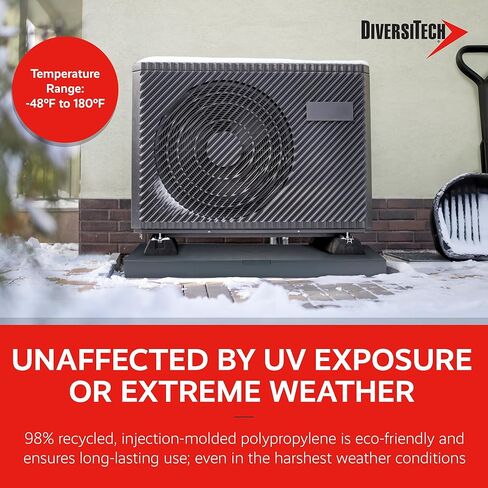 Diversitech E Lite Plastic Equipment Pad for HVAC Systems, 36" x 36" x 2", Gray (EL3636-2) in Kuwait