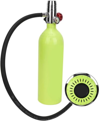 طقم صمامات غوص من الألومنيوم للطيران سعة 1 لتر، أخضر - دقة الضغط العالي، أمان الانفجار، مثالي للغوص والغطس in Kuwait