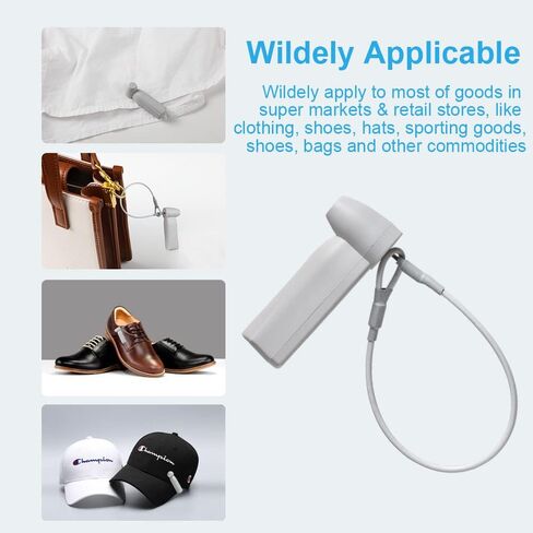 1000Pcs 58Khz AM Security Clothing Tags Grey Retails EAS Clothes Tag with 1000 Pins and 200 Lanyards in Saudi Arabia