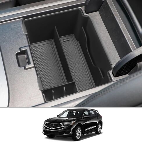 CDEFG Center Console Organizer Tray for 2022 2023 2024 Acura MDX Armrest Tray Storage Box Secondary Insert Tray Coin Container 2022 2023 2024 Acura MDX Interior Accessories (Black Trim) in Kuwait