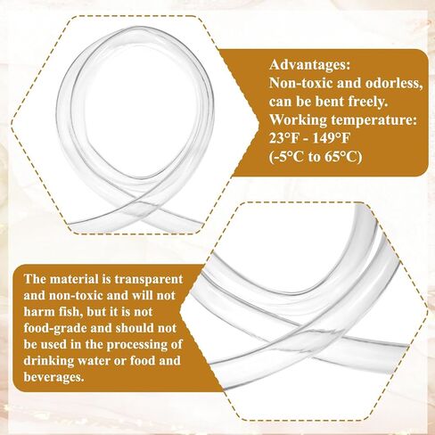 أنابيب PVC 1 "معرف × 1-1 / 4" OD - أنابيب PVC شفافة بطول 10 أقدام مع 4 مشابك غير قابلة للصدأ أنبوب PVC مرن خرطوم فينيل بلاستيكي خفيف الوزن للري ونقل حوض السمك وزيت الماء in Saudi Arabia