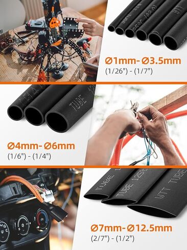 مجموعة أنابيب الانكماش الحراري 2:1 600 قطعة، أنبوب الانكماش الحراري السلكي، أنبوب الانكماش الكهربائي، أنابيب الانكماش الحراري الصناعية، أنابيب لف الانكماش السلكي، هدايا عيد الحب للرجال in Kuwait