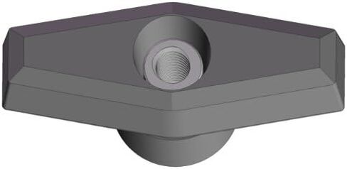 مكونات مبتكرة AN5C-T7-LN21 2.50 بوصة مقبض T أعمى 5/16-18 قفل زنك فولاذي صامولة نايلون أسود (عبوة من 10) in Kuwait