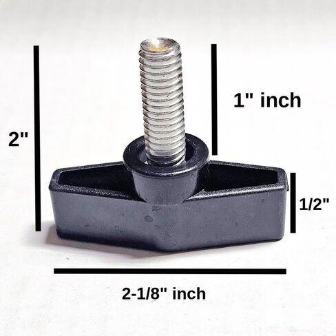 4-Pack. Wing T Knob, 3/8-16 Thread Size- Male-Heavy Duty Head Diameter 2-1/8" in Kuwait