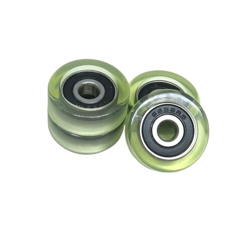 5 Pieces 6mm Inner Diameter 26mm PU Molded Bearing Pulley 6x26x10mm PU62626-10 Outer Soft Rubber Roller Polyurethane Coated Wheel in Saudi Arabia