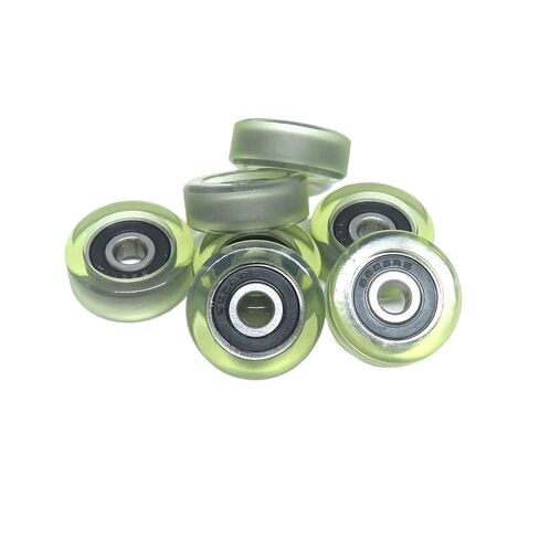 5 Pieces 6mm Inner Diameter 26mm PU Molded Bearing Pulley 6x26x10mm PU62626-10 Outer Soft Rubber Roller Polyurethane Coated Wheel in Saudi Arabia