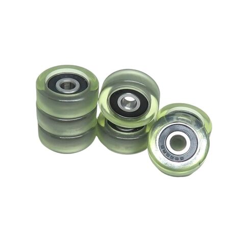 5 Pieces 6mm Inner Diameter 26mm PU Molded Bearing Pulley 6x26x10mm PU62626-10 Outer Soft Rubber Roller Polyurethane Coated Wheel in Saudi Arabia