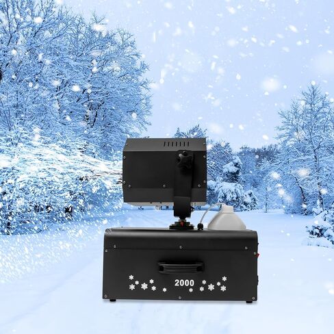 2000W Snow Machine with Manual & Wireless Remote Control, Large Output Snowmaking Machine for Indoor & Outdoors | Adjustable Snowflake Size | Perfect for Christmas, Weddings, and Parties in Saudi Arabia