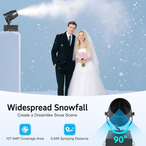 Snow Machines for Outdoor Indoor, 1200W Shaking Head Artificial Snowflake Machine with Wireless Remote Control Fake Snow Maker Machine for Party Christmas Wedding Photography Parties DJ Stage Parades in Kuwait