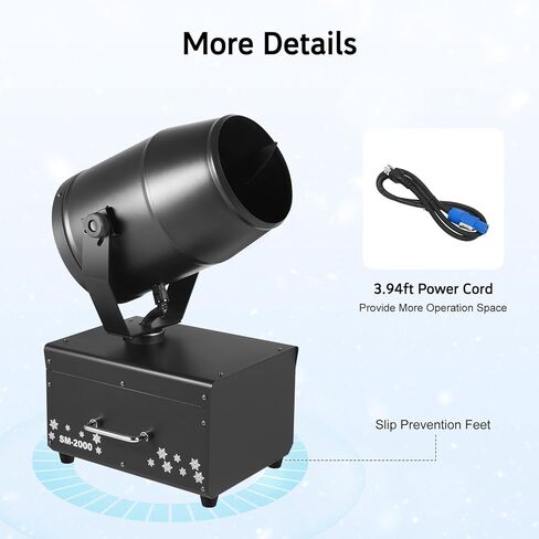 Snow Machines for Outdoor Indoor, 1200W Shaking Head Artificial Snowflake Machine with Wireless Remote Control Fake Snow Maker Machine for Party Christmas Wedding Photography Parties DJ Stage Parades in Kuwait