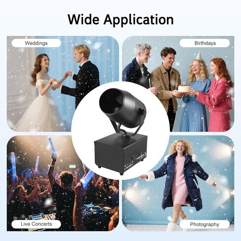 Snow Machines for Outdoor Indoor, 1200W Shaking Head Artificial Snowflake Machine with Wireless Remote Control Fake Snow Maker Machine for Party Christmas Wedding Photography Parties DJ Stage Parades in Kuwait