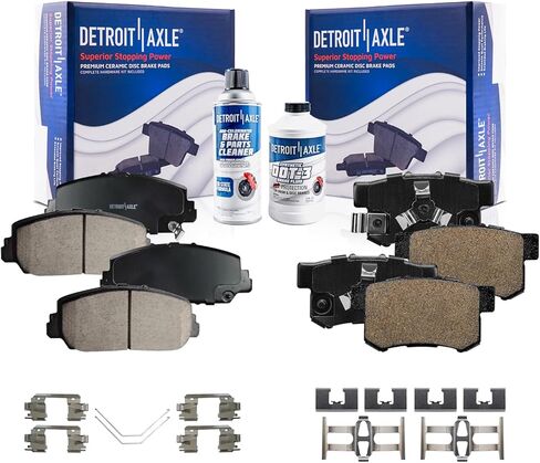 Detroit Axle - Front Rear Brake Pads Kit for Acura RDX 2014-2018, Ceramic Brake Pads with Hardware 2015 2016 2017 Replacement in Saudi Arabia