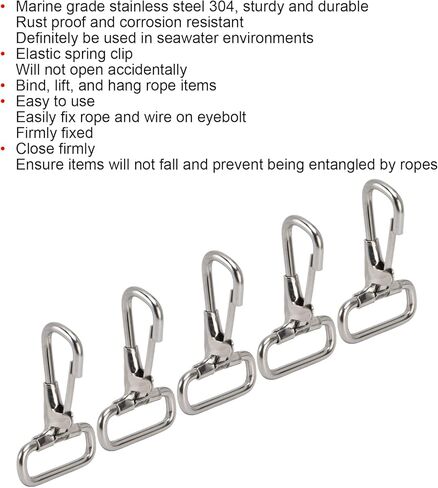 Stainless Steel Snap Hooks Rust Proof Metal Clips for Dog Leash Collar 29mm for Outdoor Supplies in Saudi Arabia