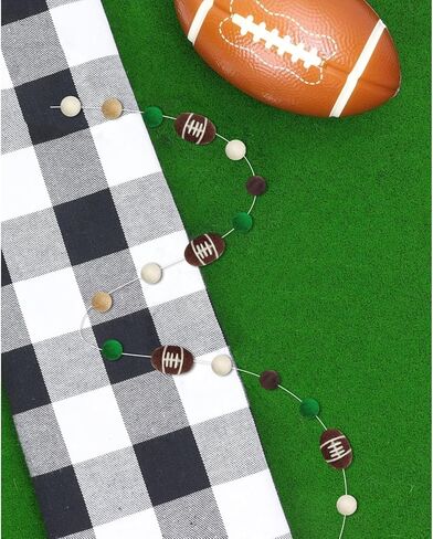 Football Felt Ball Garland, Rugby Pom Poms Banner for Sports Themed Banners Football Game Party Decorations Sports Bowl Fans Club Assembled Favor Supplies (23 Ball) in Saudi Arabia