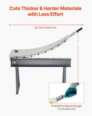 VEVOR Guillotine Shear, 39 in Bed Width Benchtop Cutter, Manual Hand Plate Shear for Metal Sheet Processing, with Q235 Material, High Precision, Stand, for PCB Board, Aluminum, Steel, Copper, Plastic in Saudi Arabia