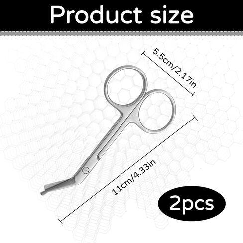 2 Pcs Ostomy Scissors,Bandage Scissors,Stainless Steel Medical Surgical Scissors,For Doctors, Nurses, Veterinary Home Nursing in Saudi Arabia