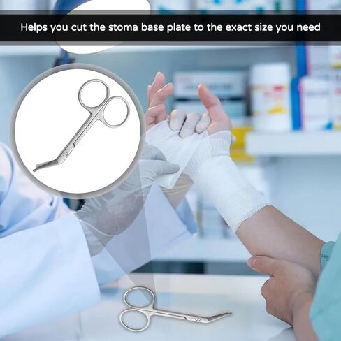 2 Pcs Ostomy Scissors,Bandage Scissors,Stainless Steel Medical Surgical Scissors,For Doctors, Nurses, Veterinary Home Nursing in Saudi Arabia