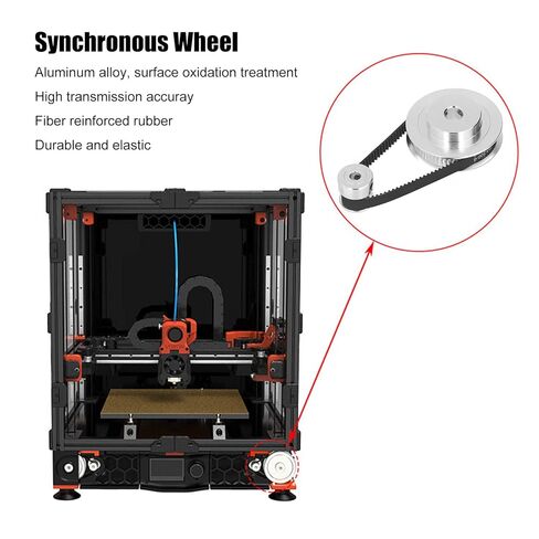 Aluminum Alloy Timing Pulley Set with 200mm x 6mm Belt 20T 5mm and 60T 8mm for Synchronous Drive Systems Timing Belt Pulley Kit in Kuwait