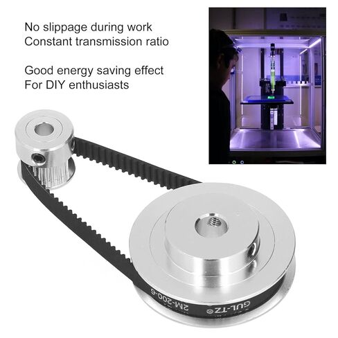 Aluminum Alloy Timing Pulley Set with 200mm x 6mm Belt 20T 5mm and 60T 8mm for Synchronous Drive Systems Timing Belt Pulley Kit in Kuwait