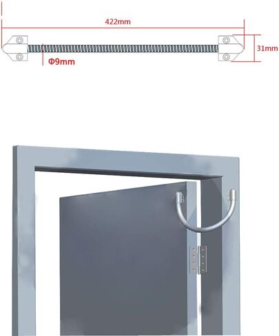 Flexible Stainless Steel Door Loop with Alloy Ends Access Control Accessories Alloy Wire Length 16'' in Saudi Arabia