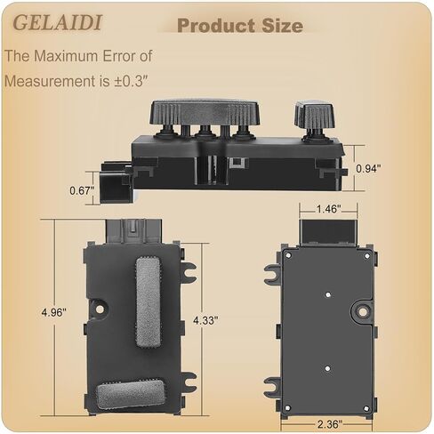 Power Seat Switch 8 Way Replaces 901-202 12450166 for 1999-2007 Cadillac Escalade Chevy Avalanche Silverado Suburban Tahoe GMC Sierra Yukon H2 -Adjust Recliner Control Driver Side Left in Kuwait