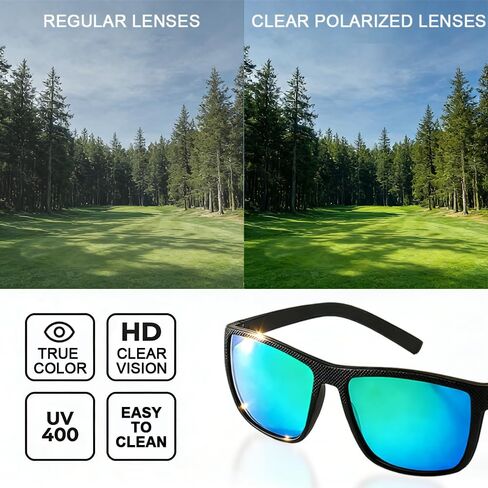 Professional Golf Sunglasses with Polarized UV400 Lenses,Lightweight Sunglasses with UV Protection for Golfer, Golf Sunglasses for Men and Women,Golf Accessories in Saudi Arabia