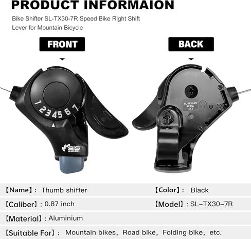 Bicycle Shifter SL-TX30 7-Speed Mountain Bikes Right Hand Thumb Gear Shifter, Compatible with MTB and Road Bicycles in Kuwait