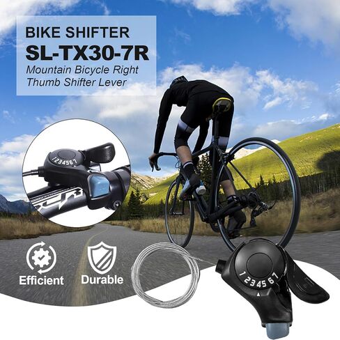 Bicycle Shifter SL-TX30 7-Speed Mountain Bikes Right Hand Thumb Gear Shifter, Compatible with MTB and Road Bicycles in Kuwait