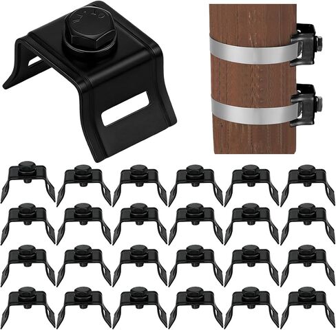 Blulu 25 Pcs 304 Stainless Steel Single Bolt 3/4 Inch Flared Leg Bracket, Sign Mounting Brackets with Steel Bolt and Nylon Washer for Mount Traffic Signs, Security Cameras or Traffic Cameras in Saudi Arabia