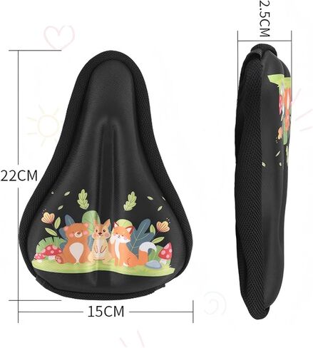 Child Bicycle seat Cushion Cover, Waterproof and Breathable, 22cm x15 cm, Animal Pattern in Saudi Arabia