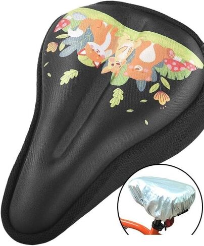 Child Bicycle seat Cushion Cover, Waterproof and Breathable, 22cm x15 cm, Animal Pattern in Saudi Arabia