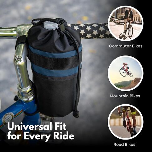 حقيبة SpeedSleev SURGE eSleev الجذعية للدراجات على الطرق والحصى والتجول - زجاجة مقود خفيفة الوزن لركوب الدراجات وحقيبة تخزين مع إمكانية الوصول برباط بيد واحدة - ملحقات الدراجة - أسود - حجم كلاسيكي in Kuwait