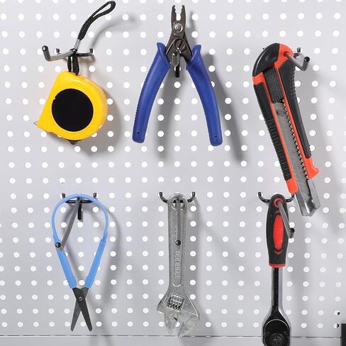 100 PCS 6 inch Pegs for Pegboard, Black Peg Board Pegs for 1/8“ and 1/4" Peg Board, Metal Pegboard Hooks for Hanging Organizing Various Tools for Garage, Craft Room, Kitchen, Store in Saudi Arabia