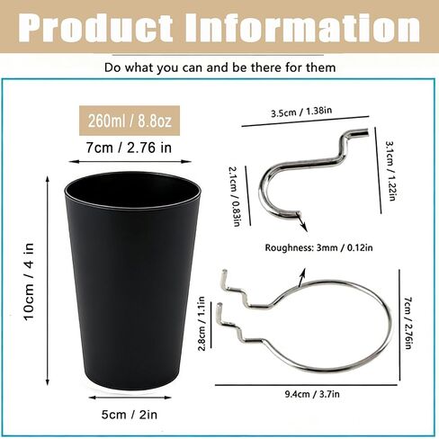6 مجموعات من خطافات بيجبورد على شكل حلقة مع أكواب بيجبورد، وأكواب بيجبورد مع حلقة، وصناديق بيجبورد سوداء، وإكسسوارات حامل أكواب بيجبورد لجدار المكتب، وأدوات التخزين in Kuwait