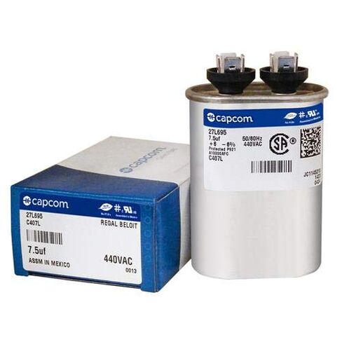7.5 uf MFD 440 Volt VAC Oval Run Capacitor 024-20063-000 Upgrade in Kuwait